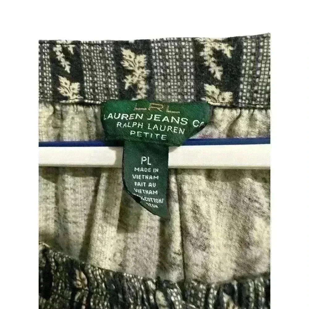 𝅺Ralph LAUREN Peasant Style‎ Blouse Blue-Green Size LP Large Petite - Picture 6 of 6